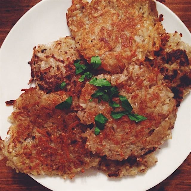 My first attempt at homemade latkes. Happy Hanukkah! 