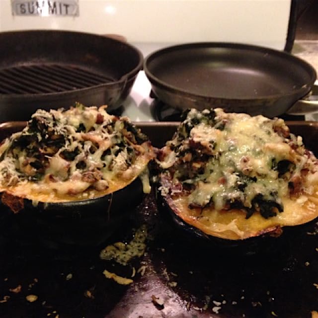Stuffed acorn squash #winter #dinner