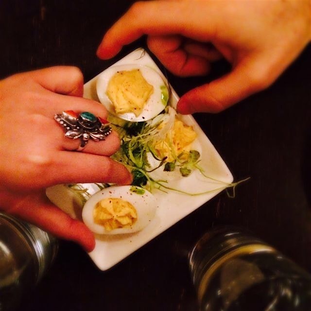 Deviled eggs -- hard to keep your hands off @Udi @Simran 