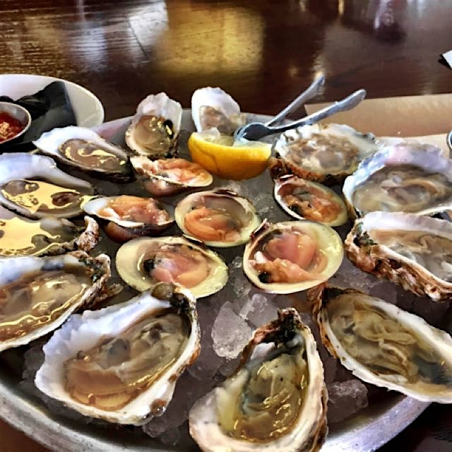 Local fresh shucked oysters and clams 