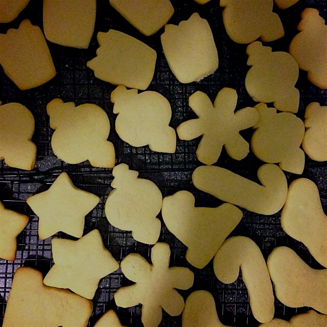 Sugar cookies waiting to be decorated