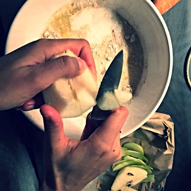 Pear pancake under way!