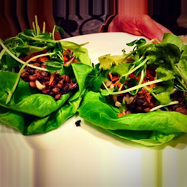 Shitake lentil vegan tacos 