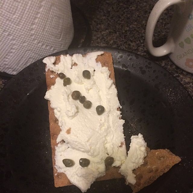 Creme Fraiche and capers... Thanks Rachna!