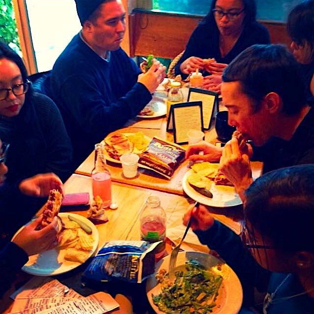 #FOODPEEPS enjoying lunch at the Belfast CO-OP in #VacationLand! 