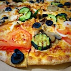 Delicious vegetarian pizza! Really good!