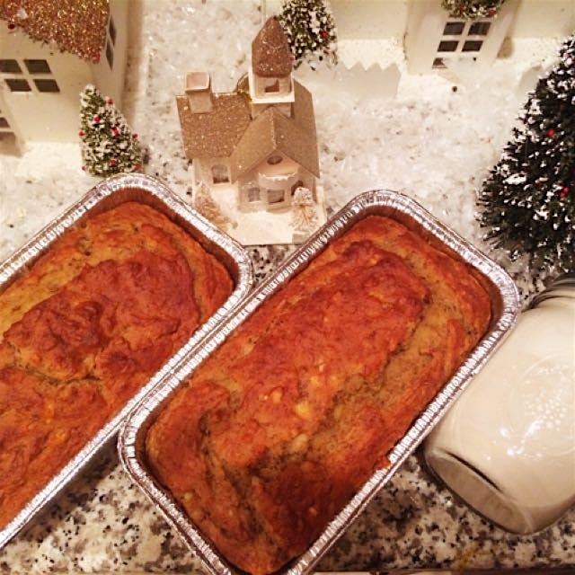 Gluten-free low fat banana bread with homemade almond milk #almondmilk #glutenfree