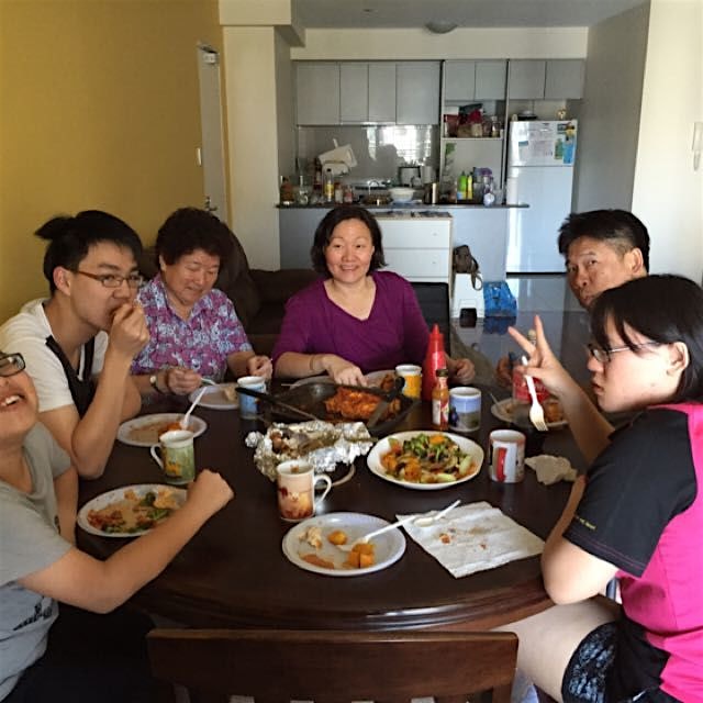 Happy family, too busy eating to look at the camera! Very glad they enjoyed it ((: #foodpeeps