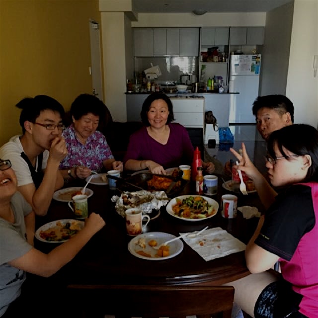 Happy family, too busy eating to look at the camera! Very glad they enjoyed it ((: #foodpeeps
