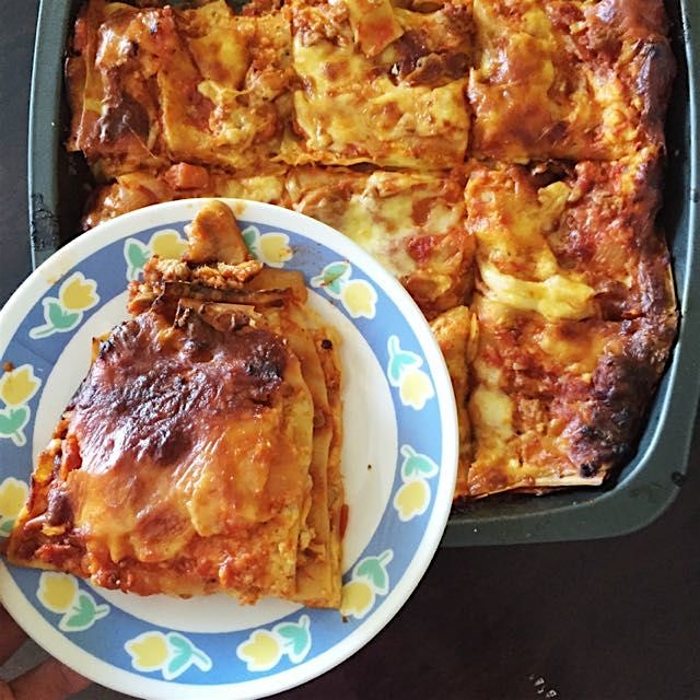 Closeup of the lasagne☺️ cheezeeee. #foodpeeps