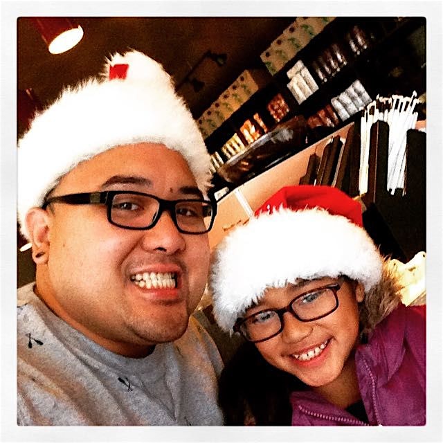 "Have a holly jolly Christmas, this year!" #foodpeeps #daddydaughter #meetcecelia