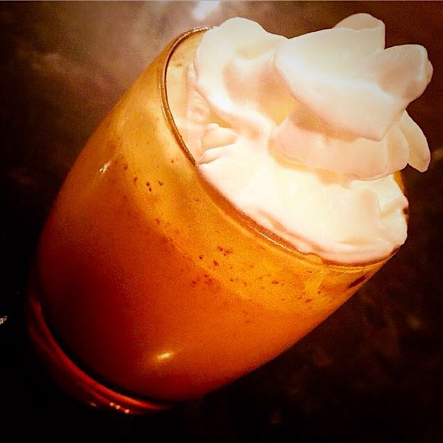 Coquito, Puerto Rican egg nog. Coconut milk, rum and egg nog. Heaven in a tiny glass. Merry Chris...