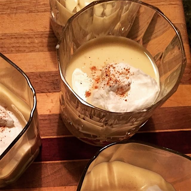 Homemade eggnog.