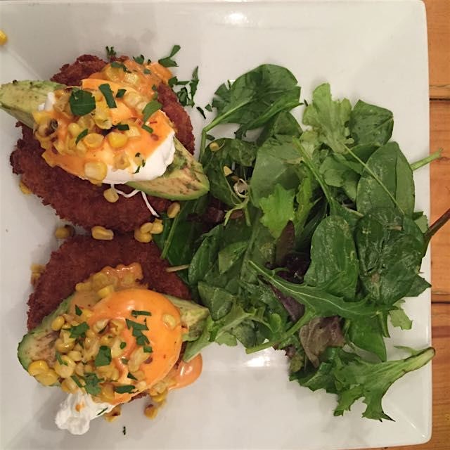 Awesome eggs Benedict on a bed of hash Browns  