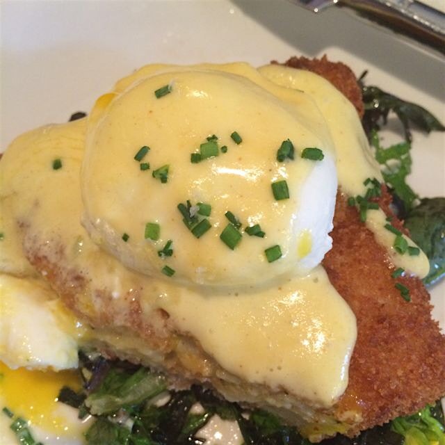 Potato Knish Eggs Benedict 