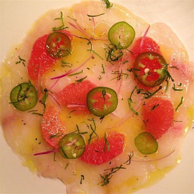 Fluke crudo for Christmas Eve dinner