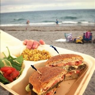 Delray goes #vegan. Incredible portobello mushroom burger with avocado and a splash of housemade ...