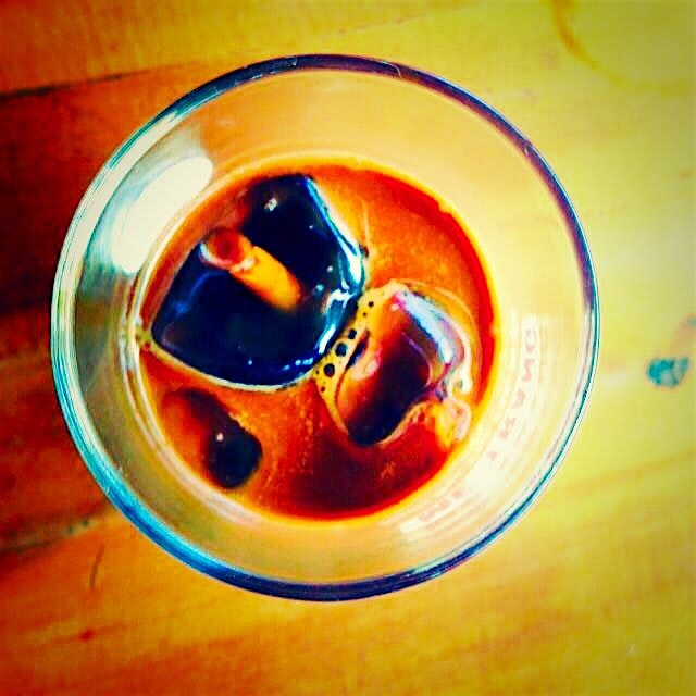 Streetside Vietnamese iced coffee