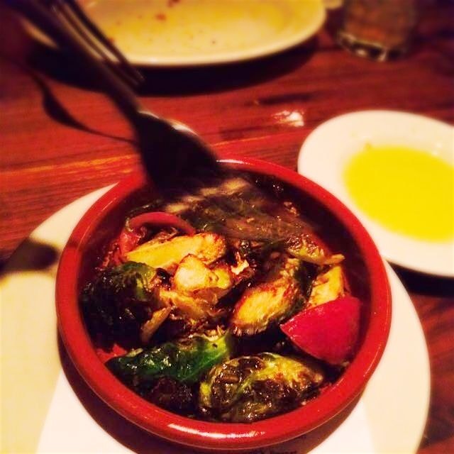 Some of the best bsprouts in town - with pickled onions