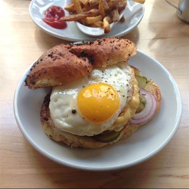 Smoked meat burger at Mile End 