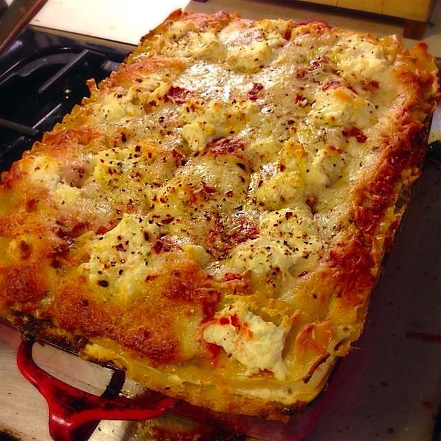 Venison/Kale lasagna. 