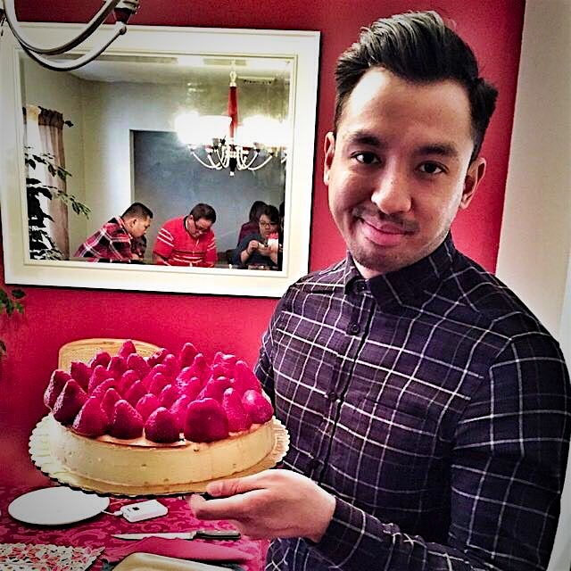 Festivities have begun and the strawberry cheesecake is out! #foodpeeps