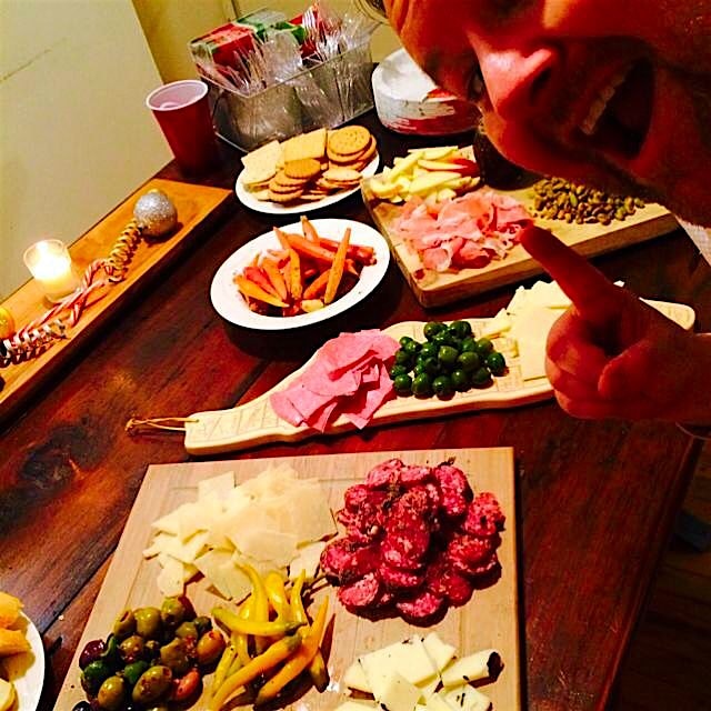 Holiday Party spread Daan was pretty excited about last week #foodpeeps