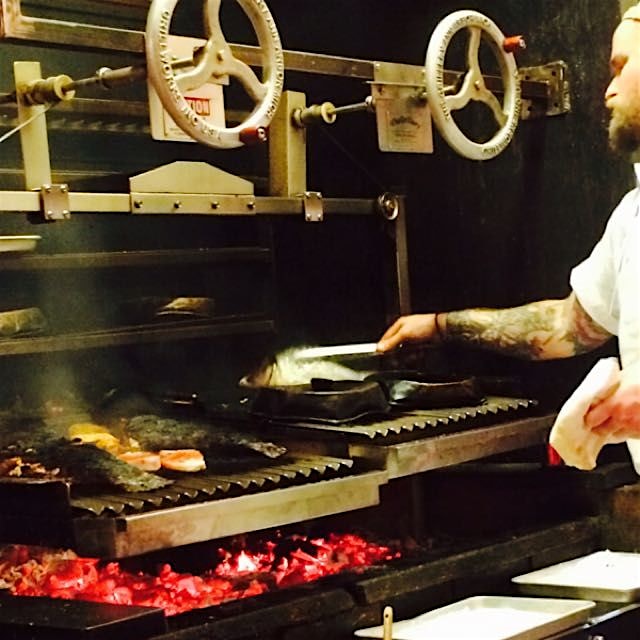 I'm not sure what's on the grill but this looks awesome!