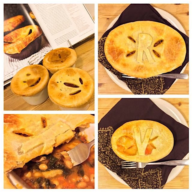 New Year's Eve heartiness: 
Pancetta, white beans and Swiss chard pot pies.
Thanks @smittenkitche...