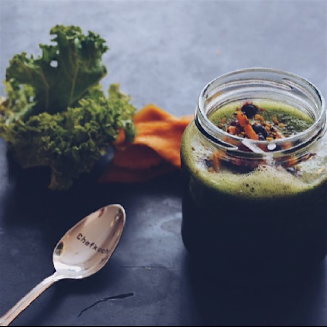 green smoothie for breakfast👌