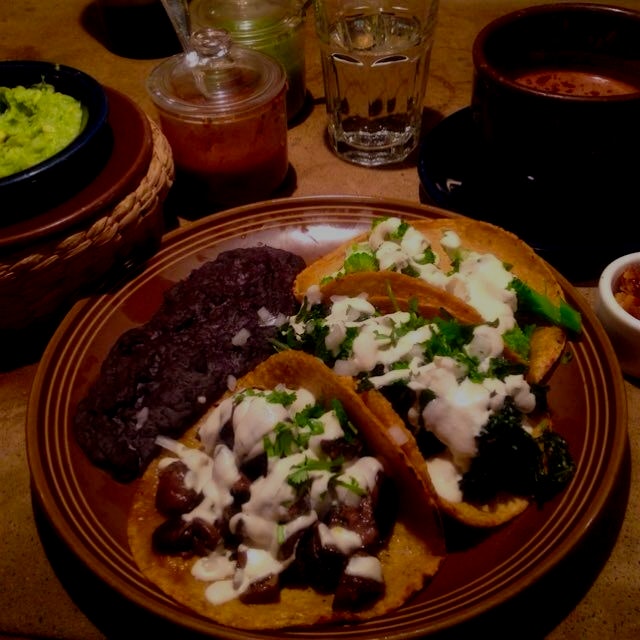 Best Mexican meal I have ever had. Authentic but clean. Organic. Tacos. Vegan. Hot sauce is out o...