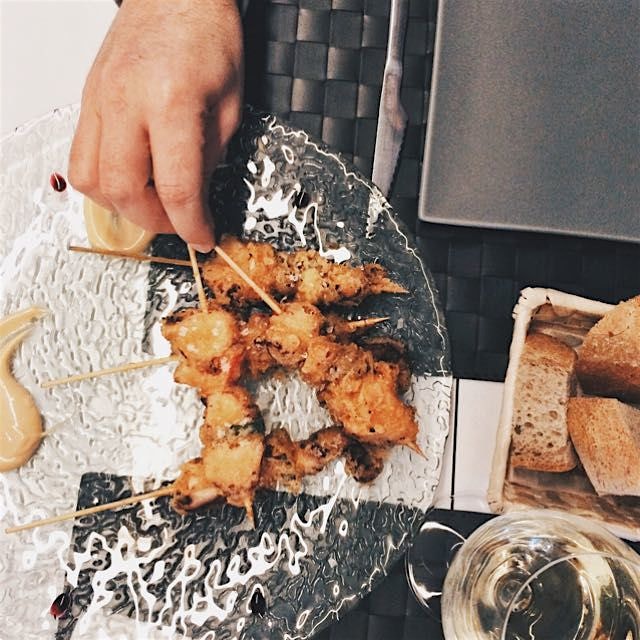 Octopus and vegetables tempura. Amazing restaurant! 