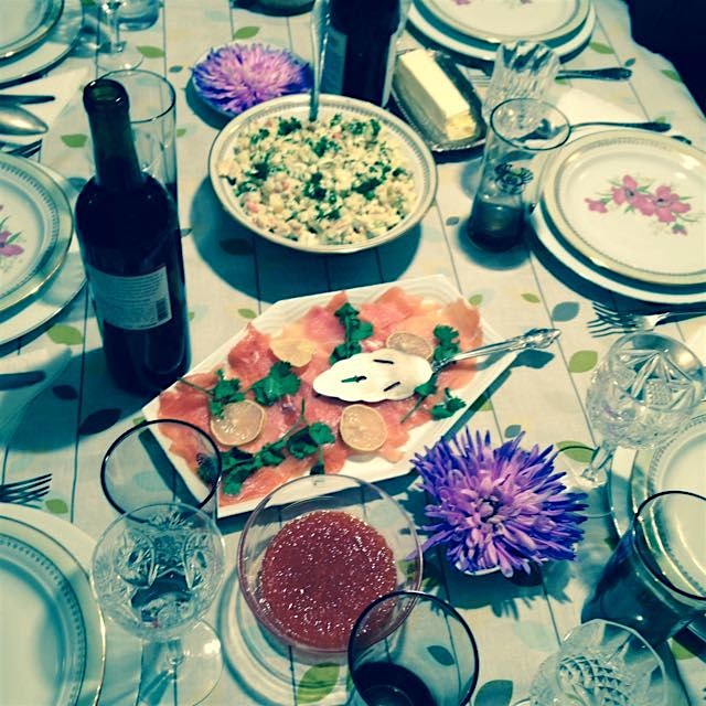 Caviar and other tasty treats. #russian dinner 