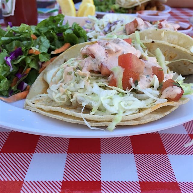I'm ready for my close-up: grilled fish taco. 