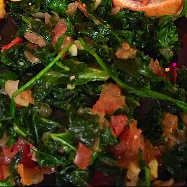 Made a delicious hot salad! 