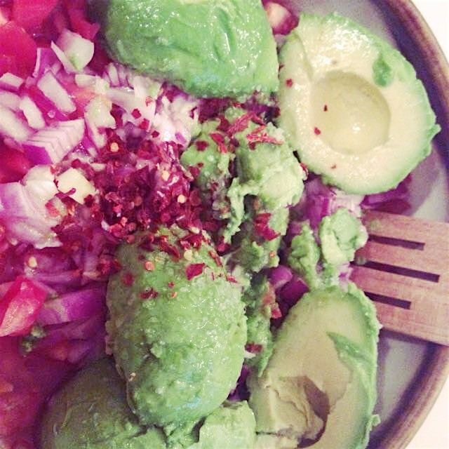 Guacamole in the making. :) 