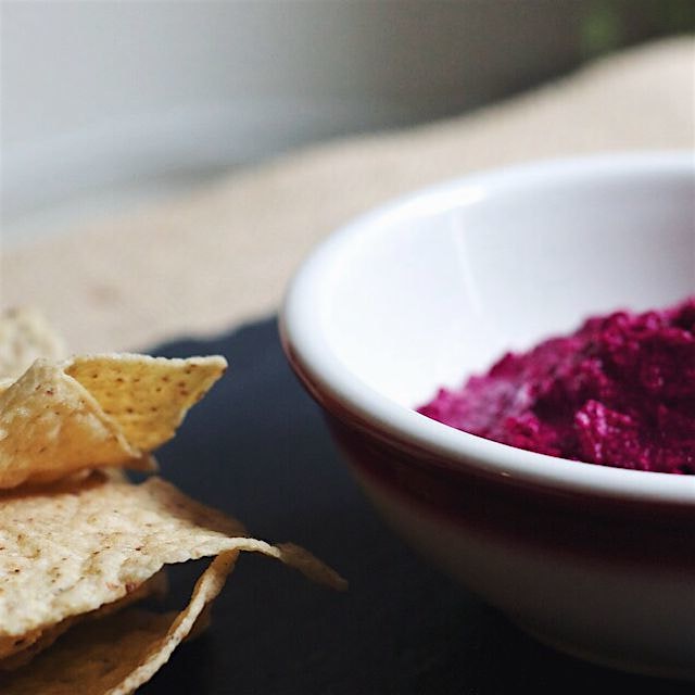 Roasted beet and feta dip! http://bit.ly/1wRCvpp