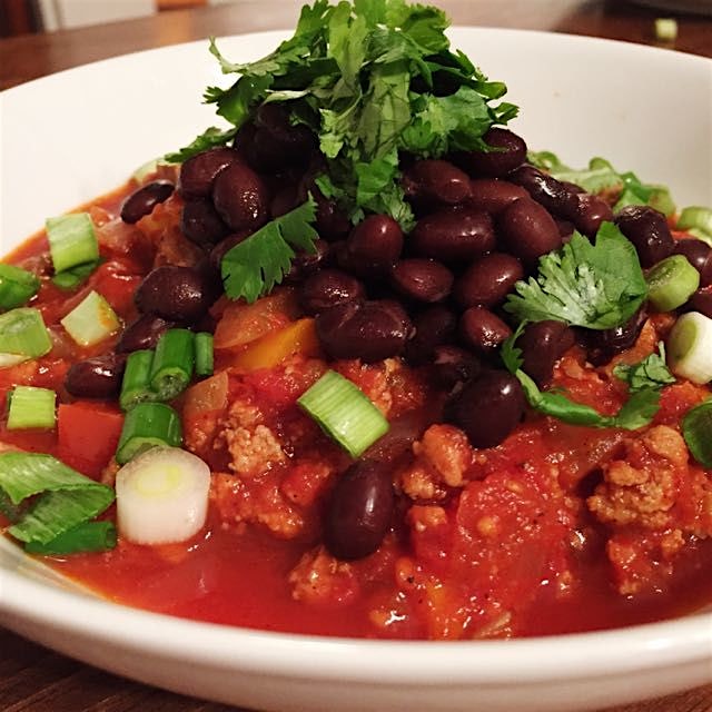 Turkey chili: gotta love a one pot wonder