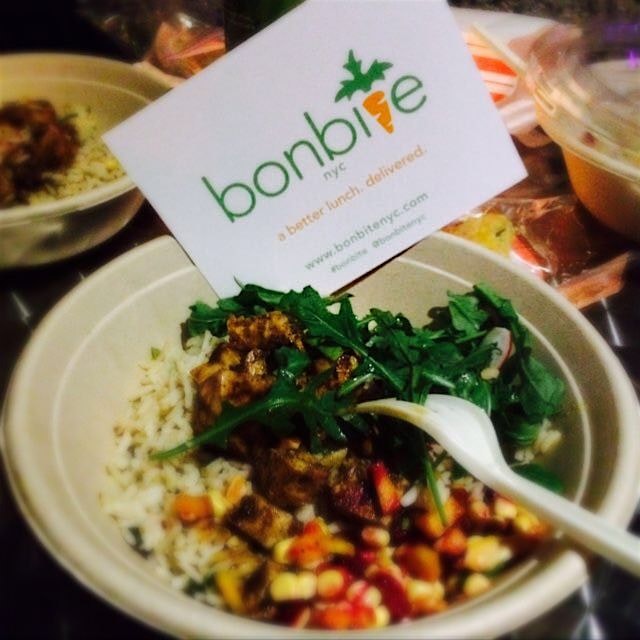 Discovered bonbite, a lunch delivery service at the most random party ever. Tasty fresh and local...