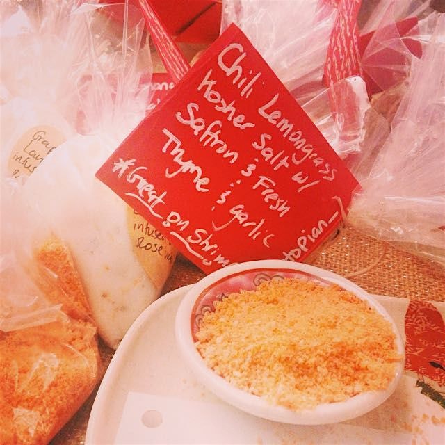 At today's FoodStand swap. Chili flavored salt. Absolutely my favorite thing here. #thesamballady...