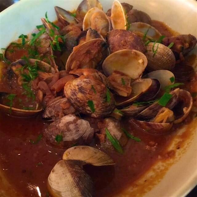 West coast clams with chorizo and chipotle