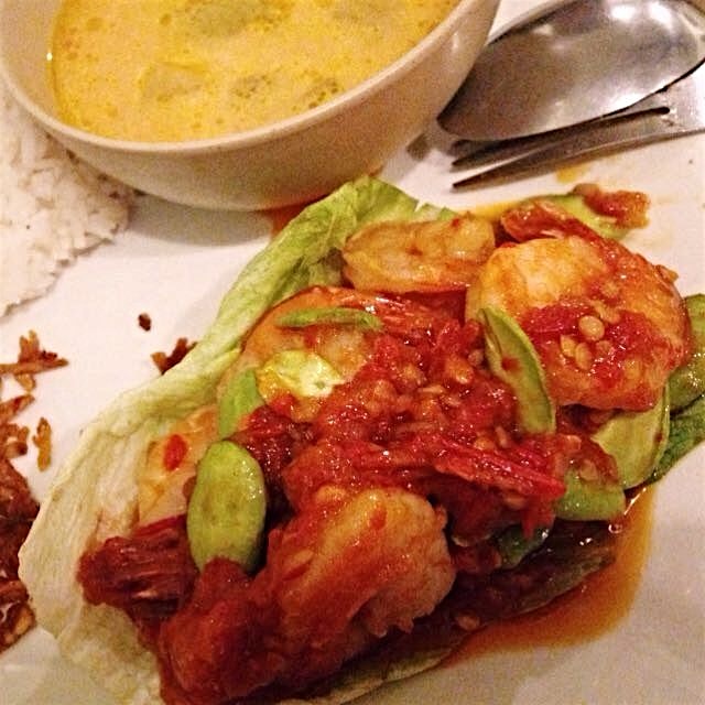 On a food adventure in Flushing, at a tiny hole-in-the-wall Indonesian spot called Sky Cafe. They...