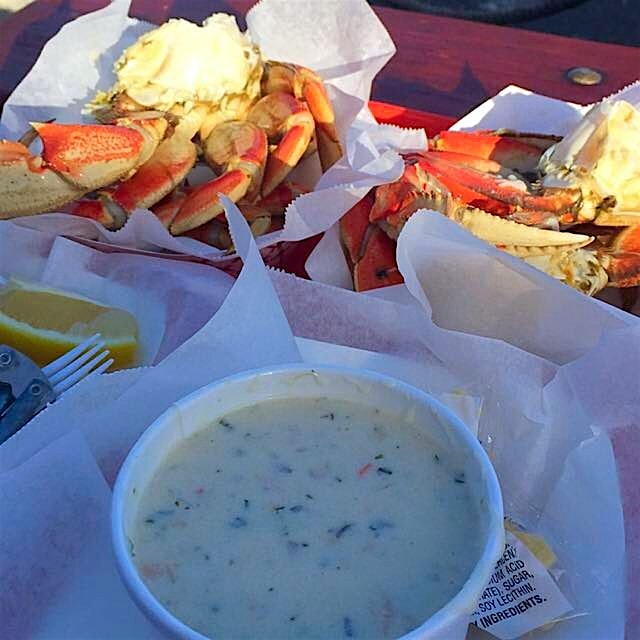 One of the best meals I've had in a longtime -- clams and dungenes crab caught hours before not m...