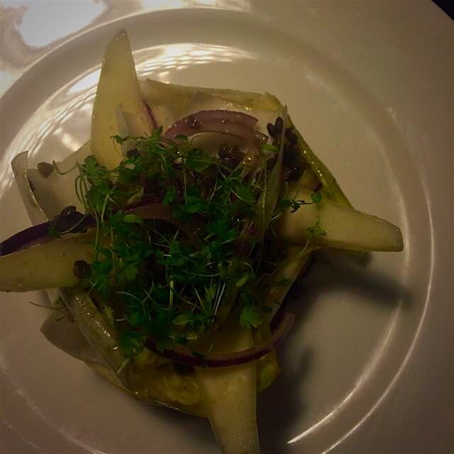 Beautiful salad upon arrival in London. 