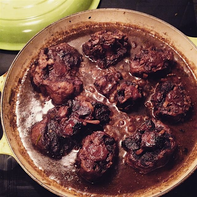 Oxtails in Red wine. A great change from short ribs or lamb shanks. So rich and decadent! From Fo...