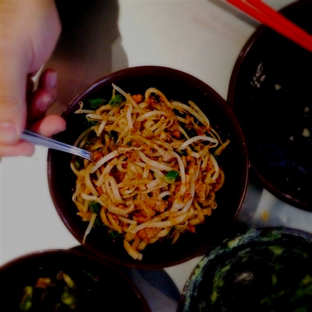 Dan Dan noodles with spicy pork. Just one of the many delicious treats at myers and chang's dim s...