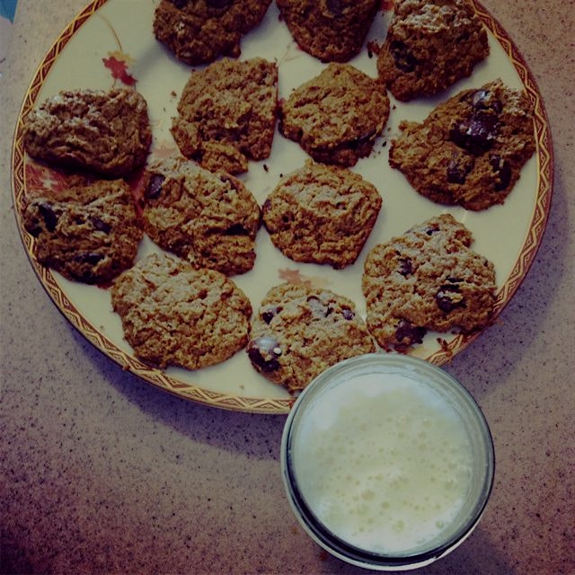 Homemade cookies and raw milk before bed? Yes, please :)