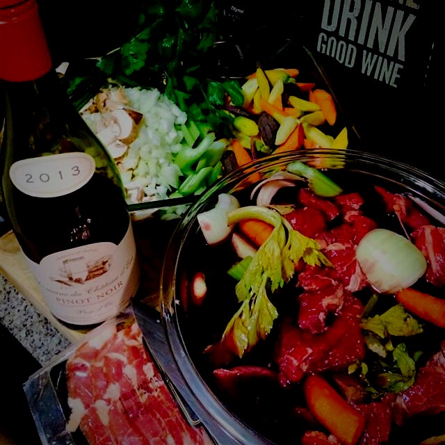 Getting ready to make Beef Bourguignon on this chilly night!  Stay tuned! 