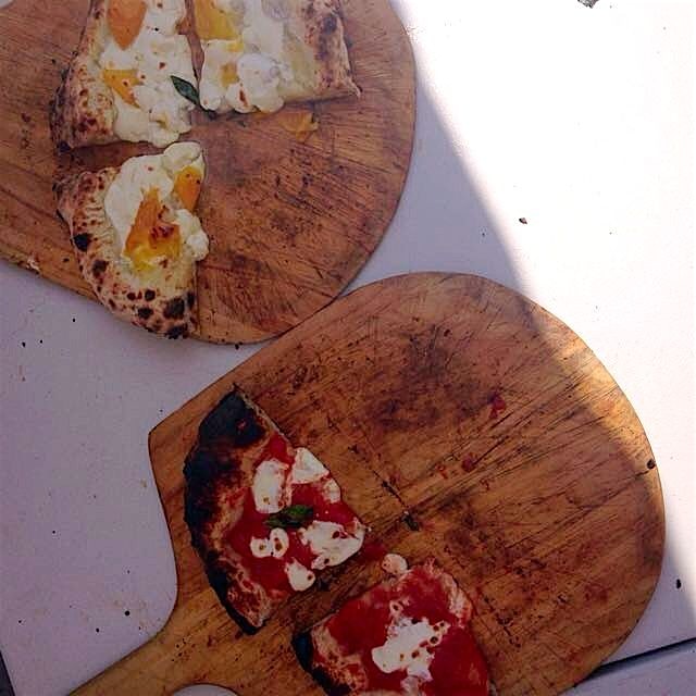 Our Gusti in house brick oven pizza.