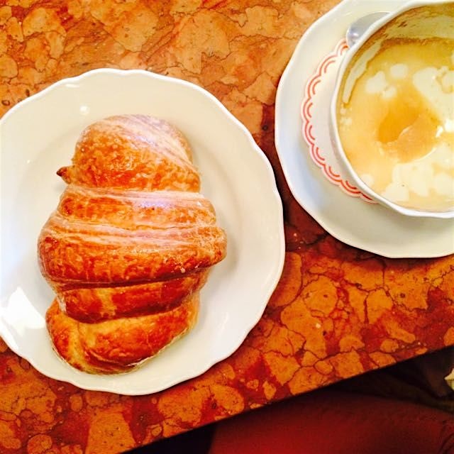 Meeting of the minds - with Brenne whiskey founder Allison. No whiskey in my cappuccino unfortuna...